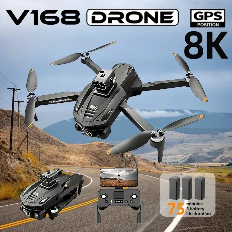 Drone Multispectral - 정품 V168 GPS 드론, 전문가용 8K