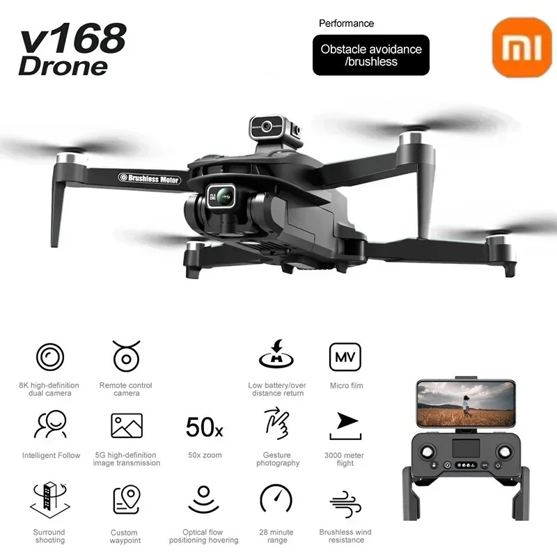 정품 V168 GPS 드론, 전문가용 8K HD 항공  - Drone Multispectral 리뷰 및 가격
