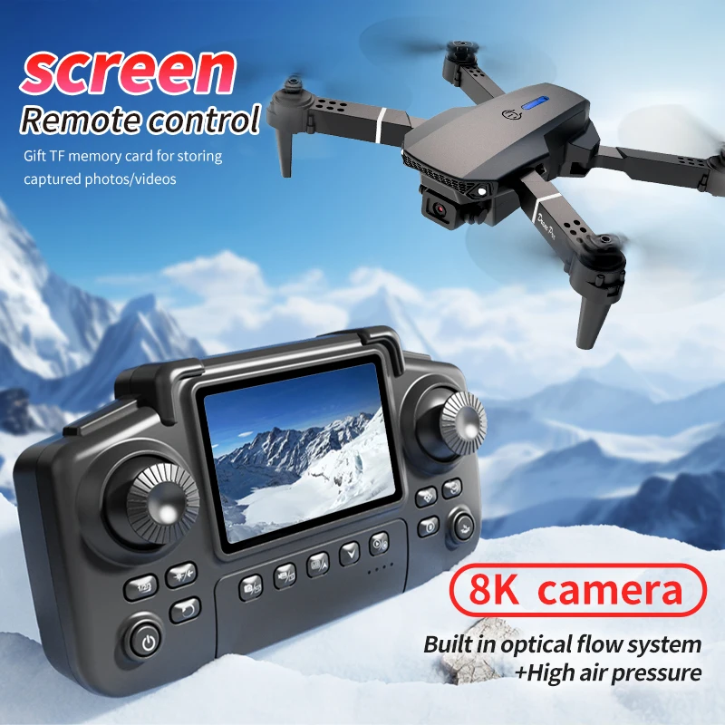 전문가용 E88 PRO 드론, 화면 탑재 8K HD 카 - Drone Lidar 리뷰 및 가격