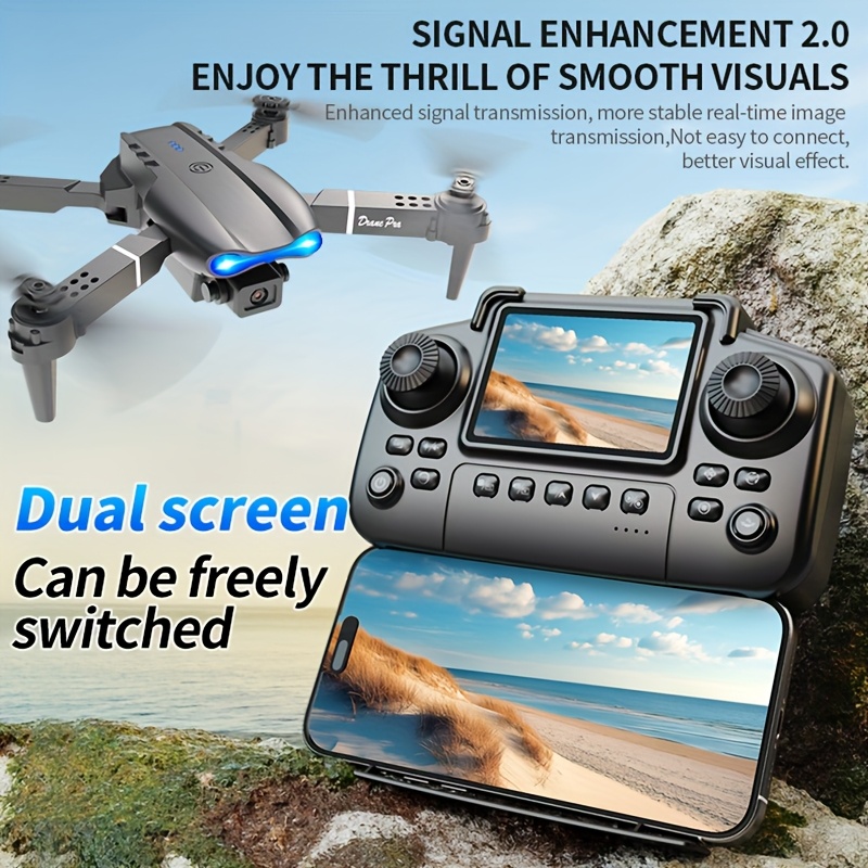 E99 PRO MAX: 듀얼 HD 카메라, 화면이 있는 - Drone Lidar 리뷰 및 가격